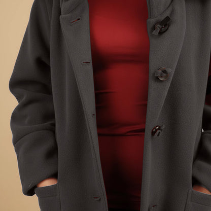 ebossy Damesjas met dubbele rij knopen stofdoek, trenchcoat, slanke volledige lengte, maxi lange overjas, Zwart, M ebossy Damesjas met dubbele rij knopen stofdoek, trenchcoat, slanke volledige lengte, maxi lange overjas, Zwart, M