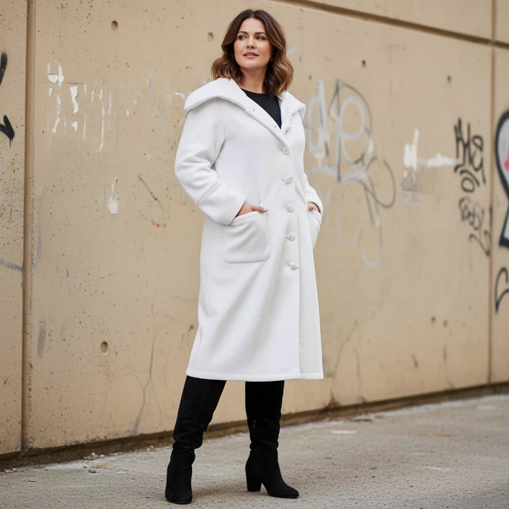 Lange Fleece Jas Met Grote Kraag – Boris Industries