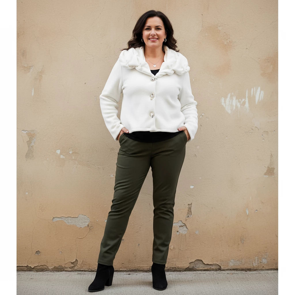 Kort Fleece Jasje Met Smockkraag – Boris Industries