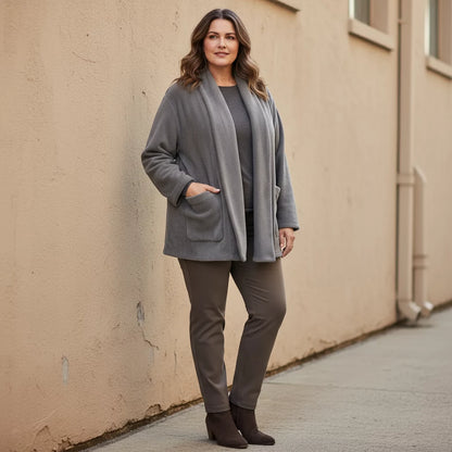 Wijd Vest Met Zachte Tricot – Boris Industries