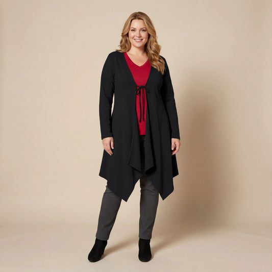 Lang vest met puntzoom en striksluiting – Boris Industries