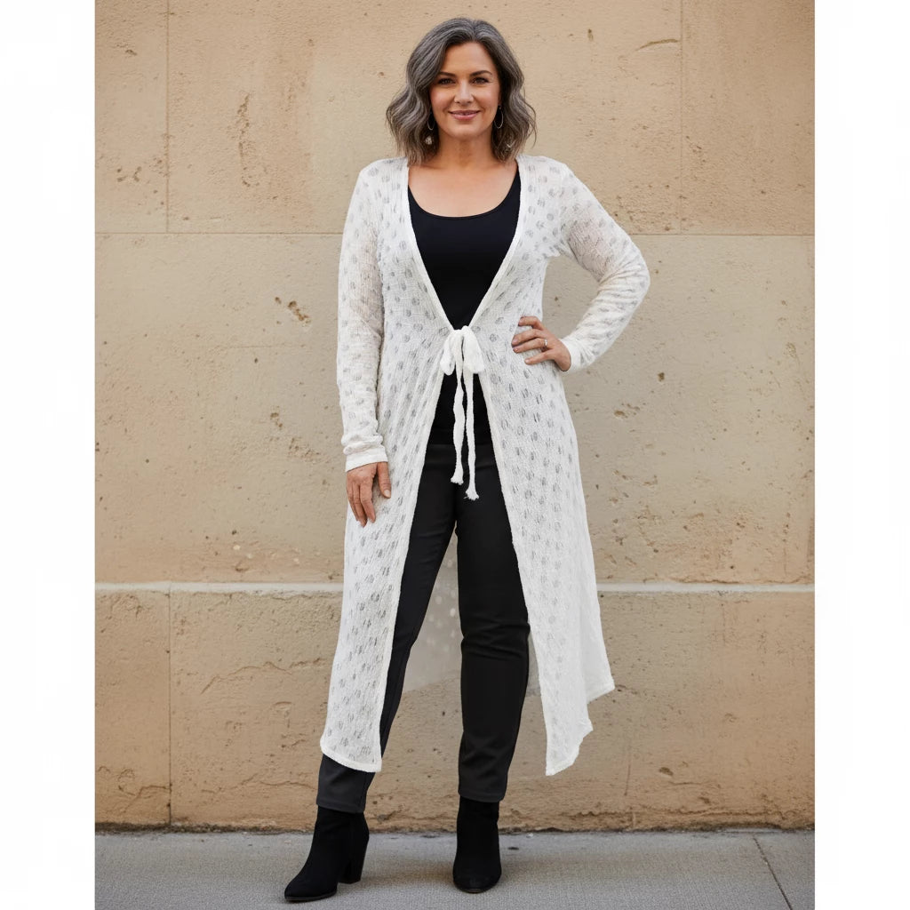 Lang Opengewerkt Mesh Vest Met Voorpunten – Boris Industries