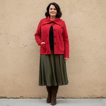 Fleece Jas Met Kolkraag En Knopen – Boris Industries