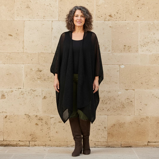 Wijd Vest Van Luchtige Netstof – Boris Industries