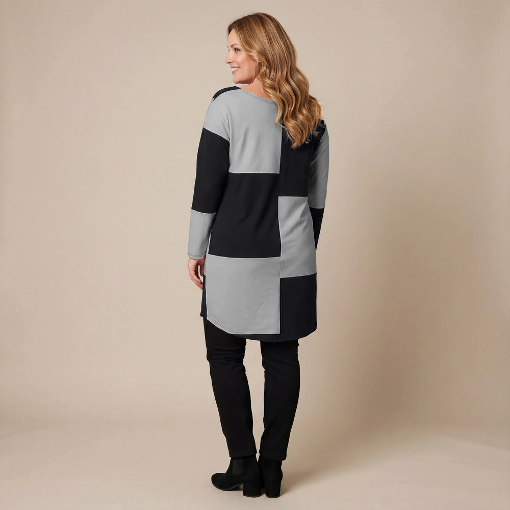 Boris Industries Blokkert Tunika med Lomme