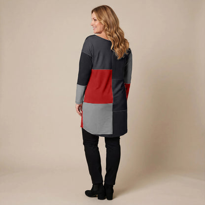 Boris Industries Blokkert Tunika med Lomme