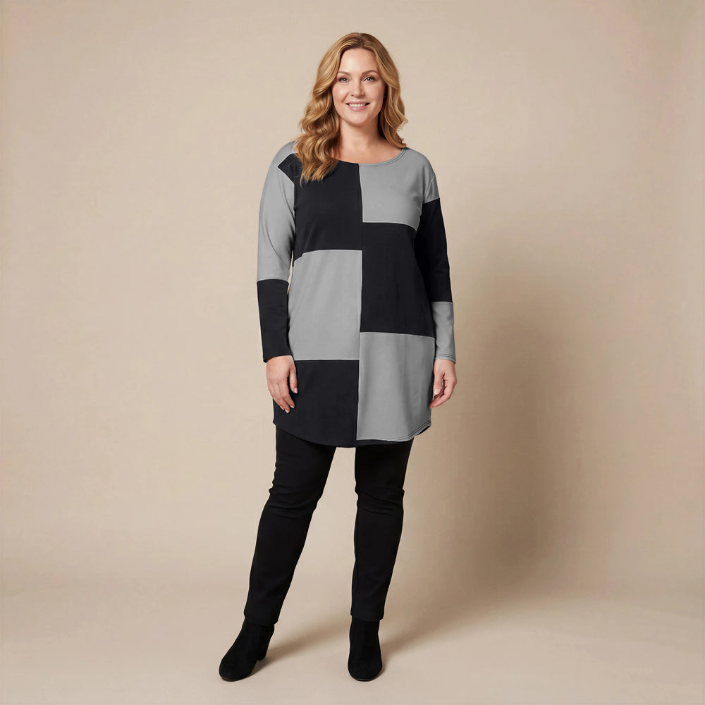 Boris Industries Blokkert Tunika med Lomme