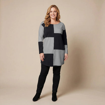 Boris Industries Blokkert Tunika med Lomme