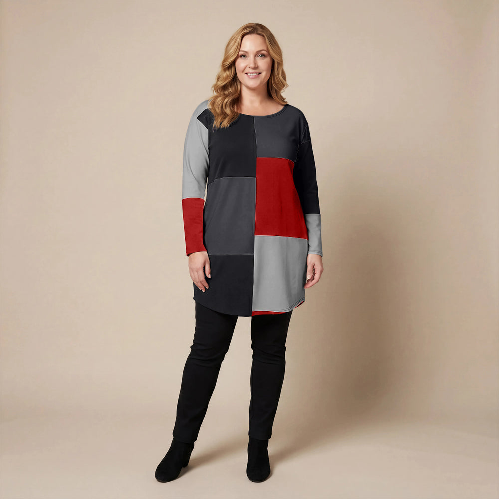 Boris Industries Blokkert Tunika med Lomme