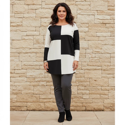 Tuniek Met Blokkleuren Van Katoen Stretch – Boris Industries