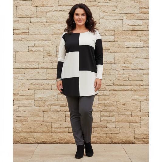 Tuniek Met Blokkleuren Van Katoen Stretch – Boris Industries