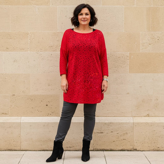 Shirt Oversized Opengewerkt Gaatjes One Size – Boris Industries