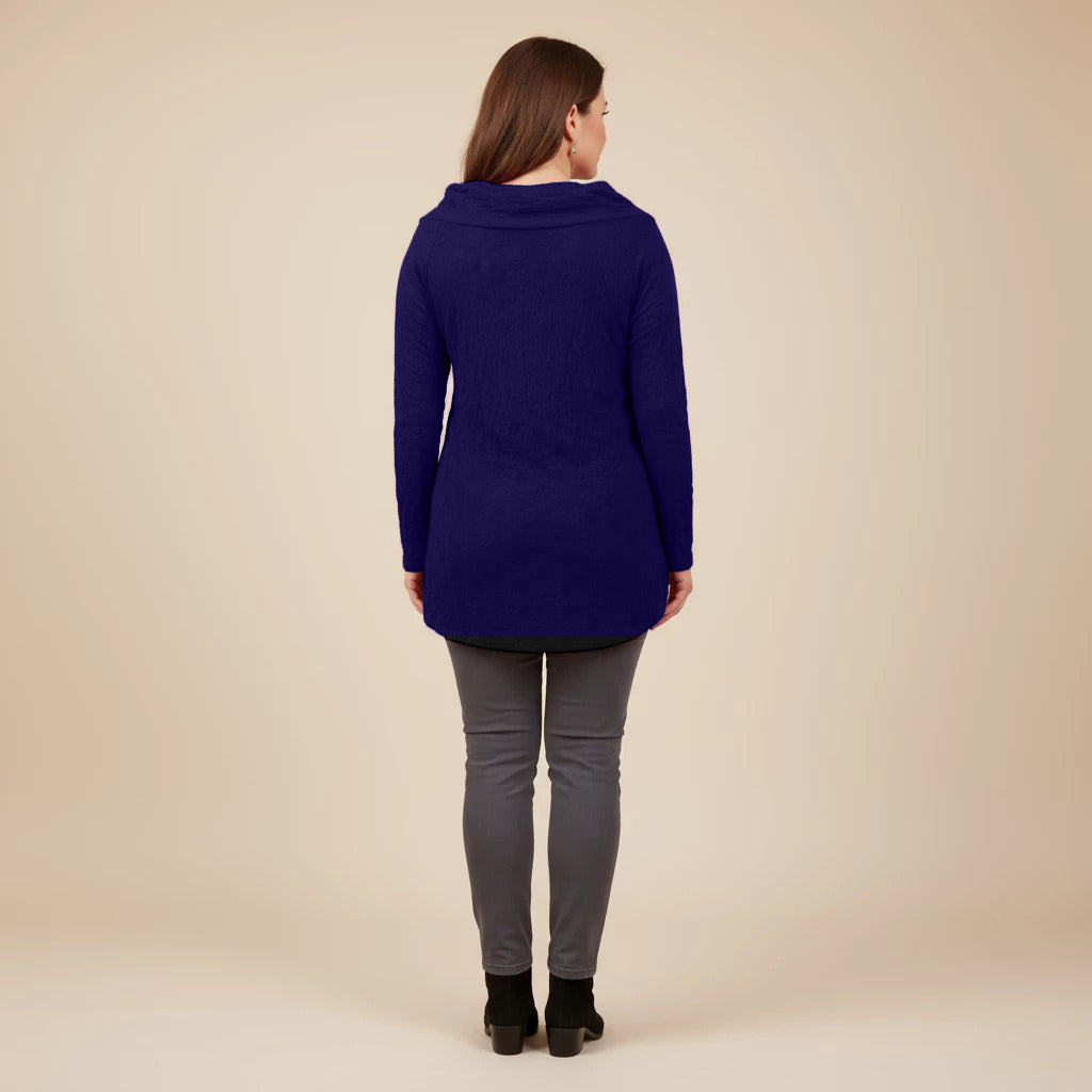 Luchtig boothals shirt met balletjesmotief – Boris Industries