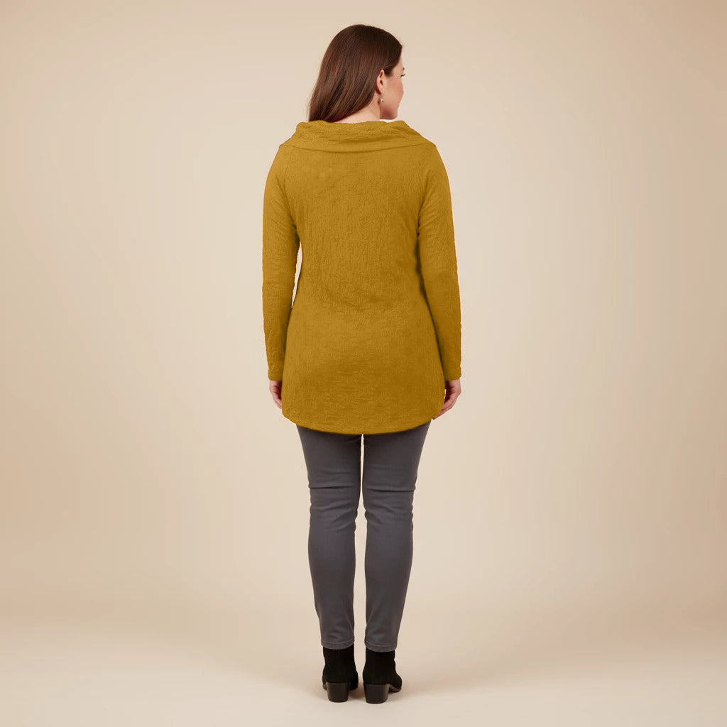 Luchtig boothals shirt met balletjesmotief – Boris Industries