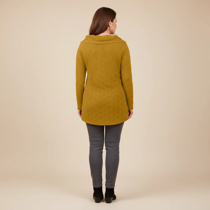 Luchtig boothals shirt met balletjesmotief – Boris Industries