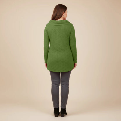 Luchtig boothals shirt met balletjesmotief – Boris Industries