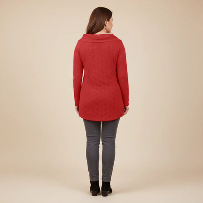 Luchtig boothals shirt met balletjesmotief – Boris Industries