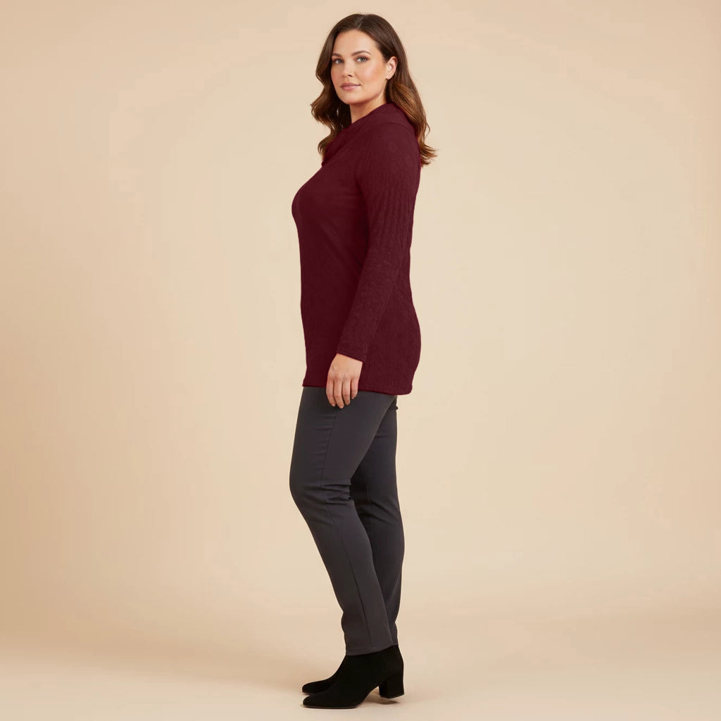 Luchtig boothals shirt met balletjesmotief – Boris Industries