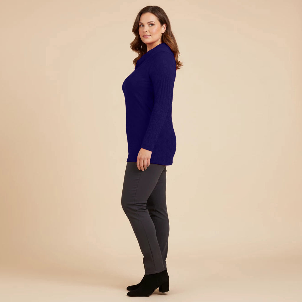 Luchtig boothals shirt met balletjesmotief – Boris Industries