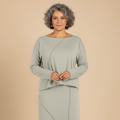 Shirt met zichtbare stiksels in stevige viscose - Boris Industries