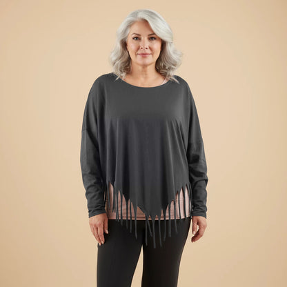 Boris Industries Bred Skjorte med Frynser