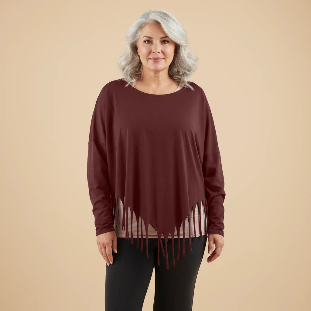 Boris Industries Bred Skjorte med Frynser