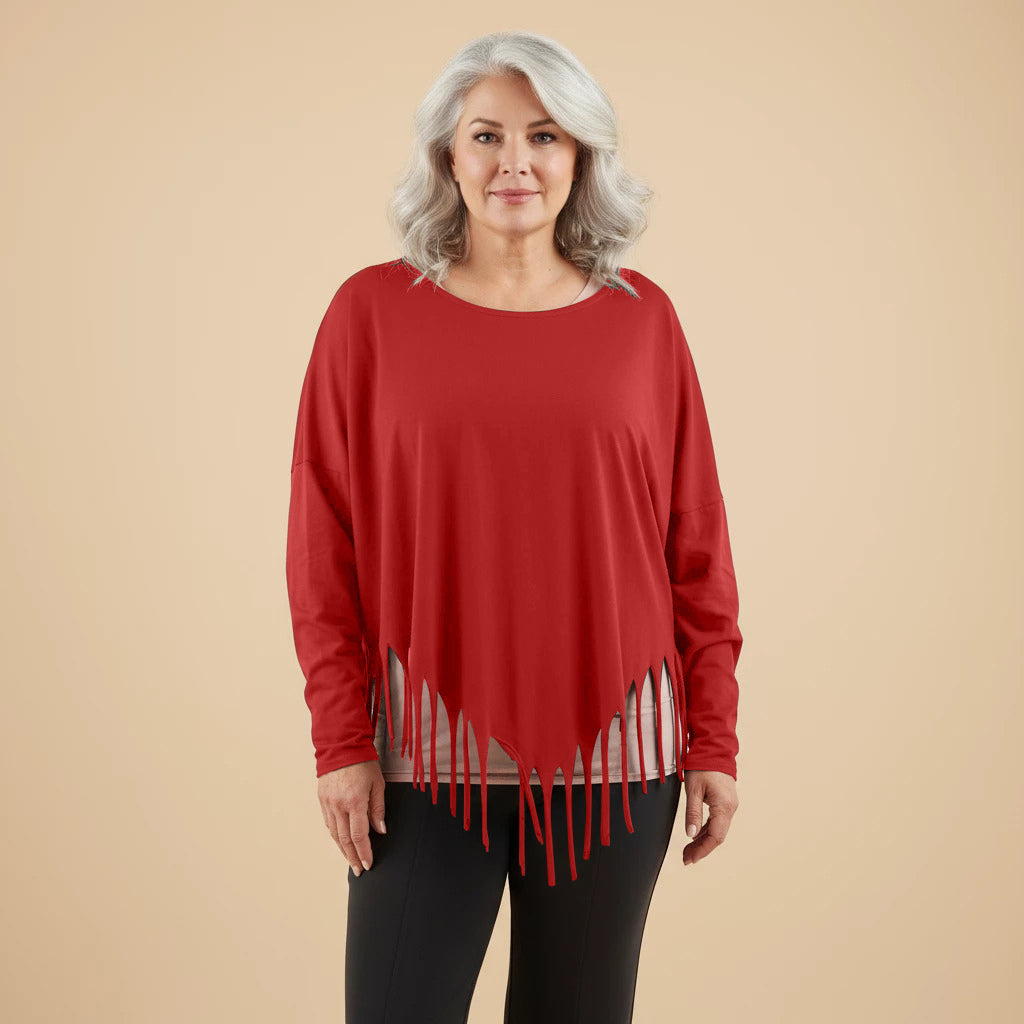 Boris Industries Bred Skjorte med Frynser