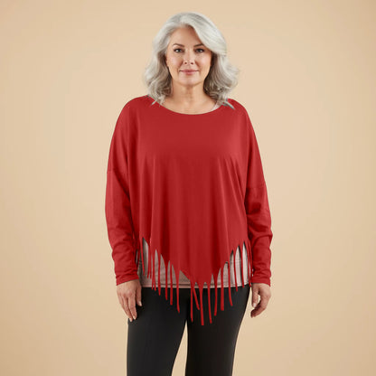 Boris Industries Bred Skjorte med Frynser