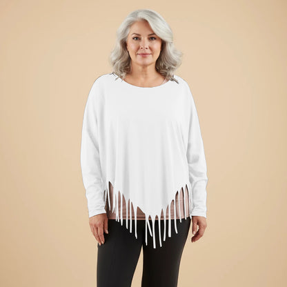 Boris Industries Bred Skjorte med Frynser