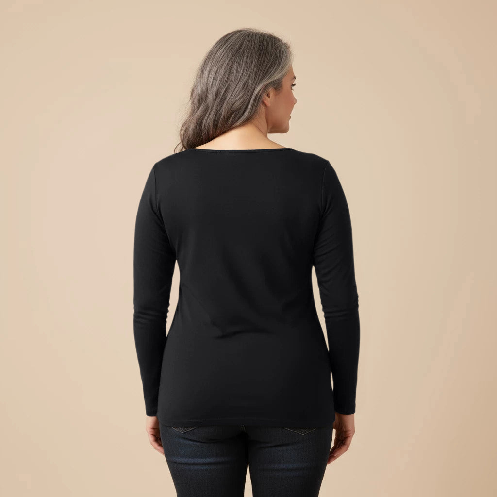 Shirt lange mouw katoenstretch rood – Boris Industries