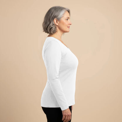 Shirt lange mouw katoenstretch rood – Boris Industries