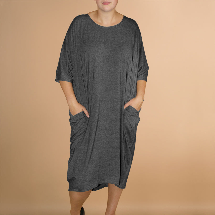 Lange wijde lyocell tuniek met zakken – Boris Industries