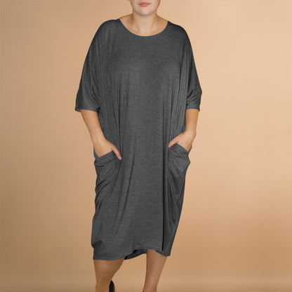 Lange wijde lyocell tuniek met zakken – Boris Industries