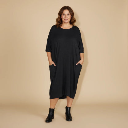 Lange wijde lyocell tuniek met zakken – Boris Industries