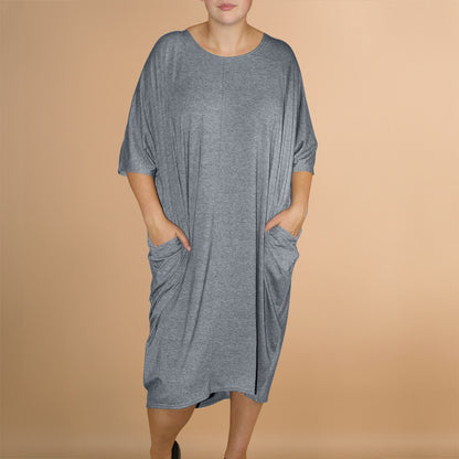 Lange wijde lyocell tuniek met zakken – Boris Industries