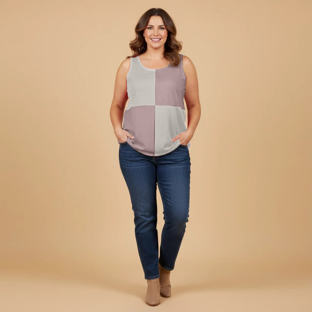 Hemd colorblock in elastisch katoen met zijsplit | Boris Industries