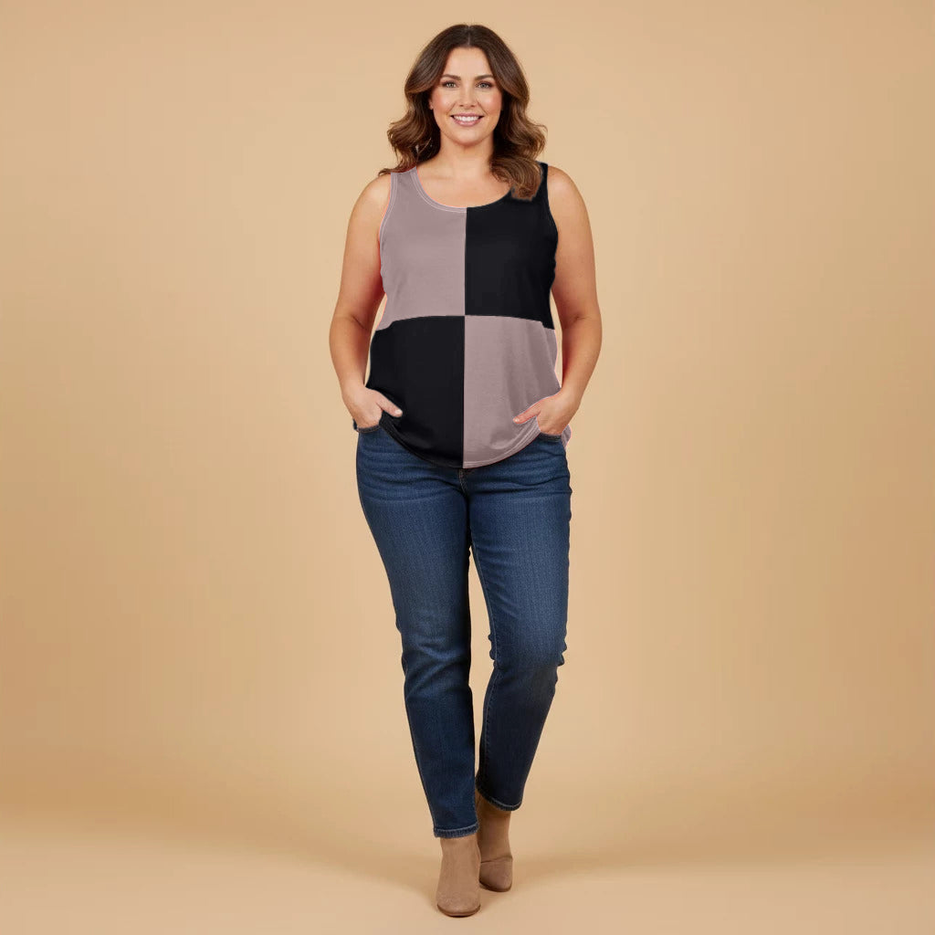 Hemd colorblock in elastisch katoen met zijsplit | Boris Industries