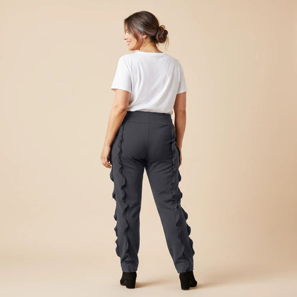 Broek met golvende ritsen & hoge tailleband – Boris Industries