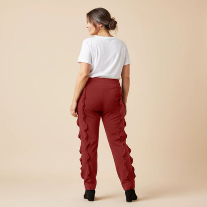 Broek met golvende ritsen & hoge tailleband – Boris Industries