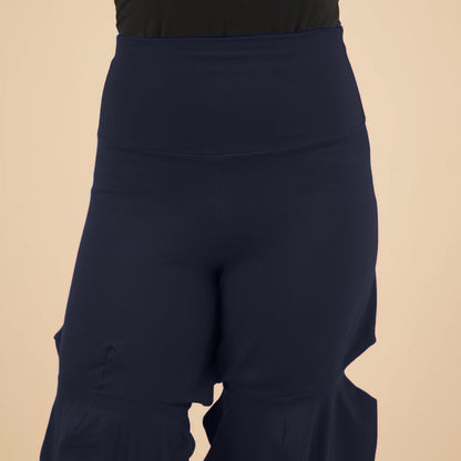 Broek van elastisch katoen met hoekjes donkerblauw – Boris Industries