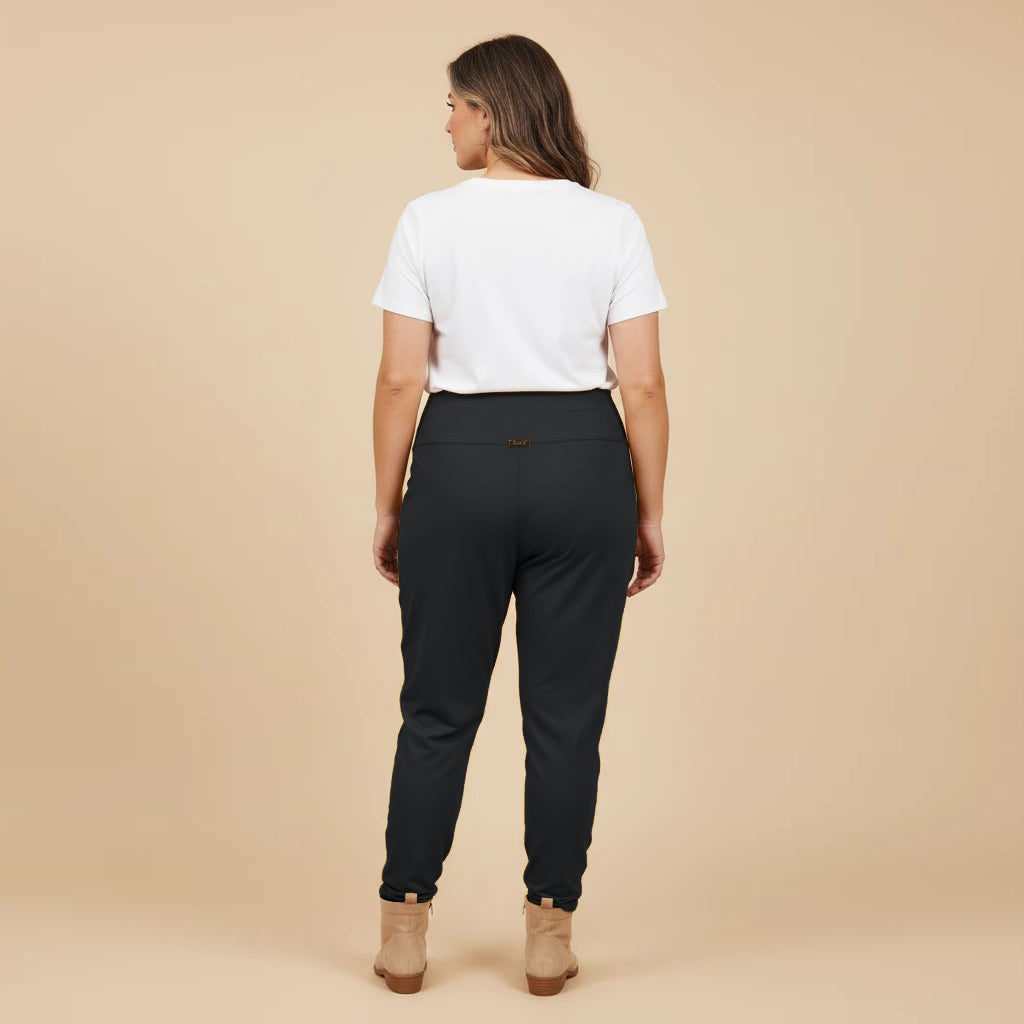 Broek viscosemix met brede tailleband en zakken - Boris Industries