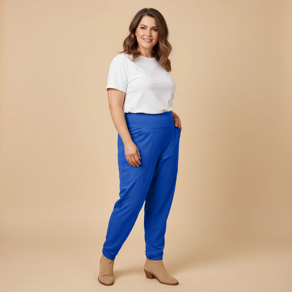 Broek viscosemix met brede tailleband en zakken - Boris Industries