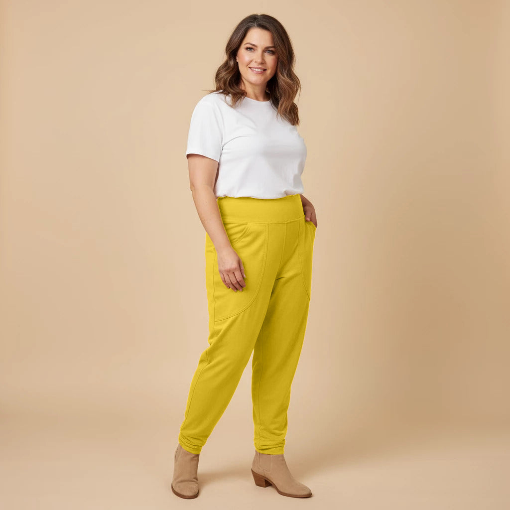 Broek viscosemix met brede tailleband en zakken - Boris Industries