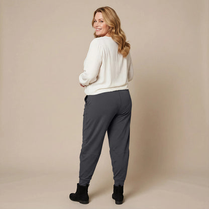 Broek van tricot katoen met stretch & boorden – Boris Industries