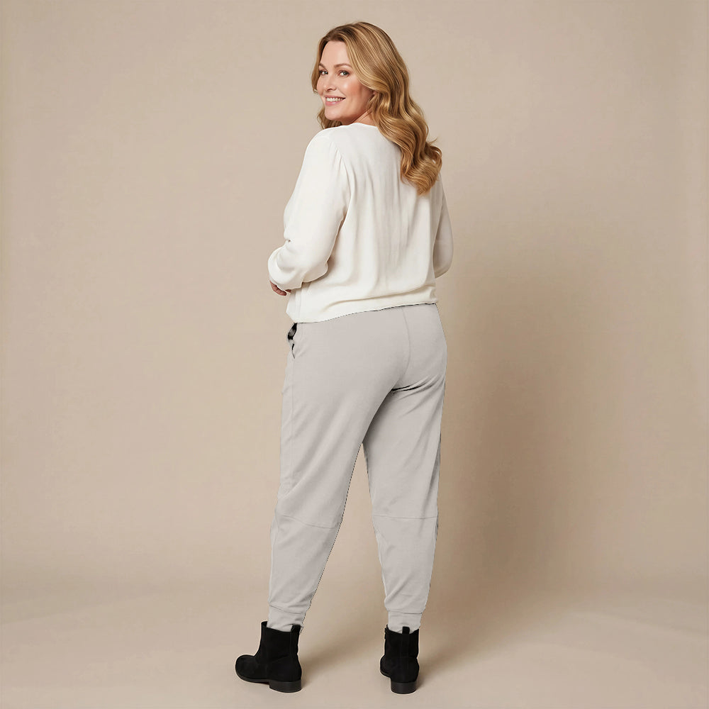 Broek van tricot katoen met stretch & boorden – Boris Industries