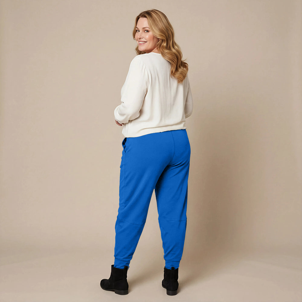 Broek van tricot katoen met stretch & boorden – Boris Industries