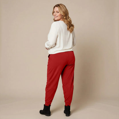 Broek van tricot katoen met stretch & boorden – Boris Industries