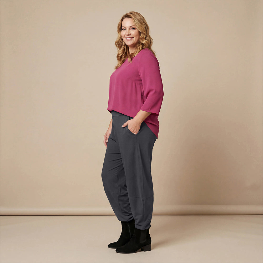 Broek van tricot katoen met stretch & boorden – Boris Industries