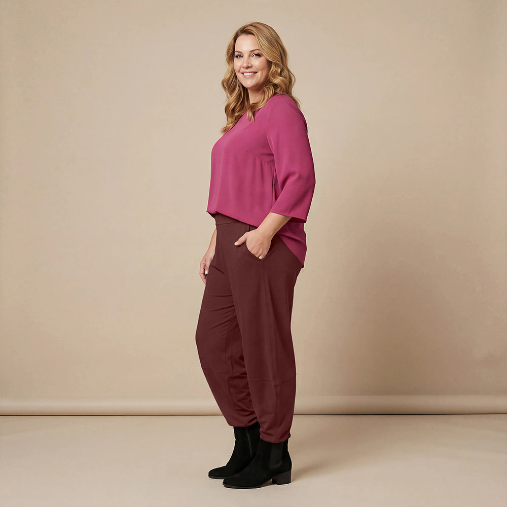 Broek van tricot katoen met stretch & boorden – Boris Industries