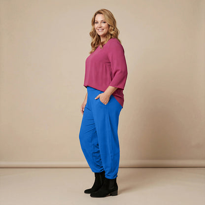 Broek van tricot katoen met stretch & boorden – Boris Industries